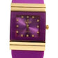 Clasico Ladies Water Resistant Bling Square Dial Rubber Strap Watch Available Multiple Colour