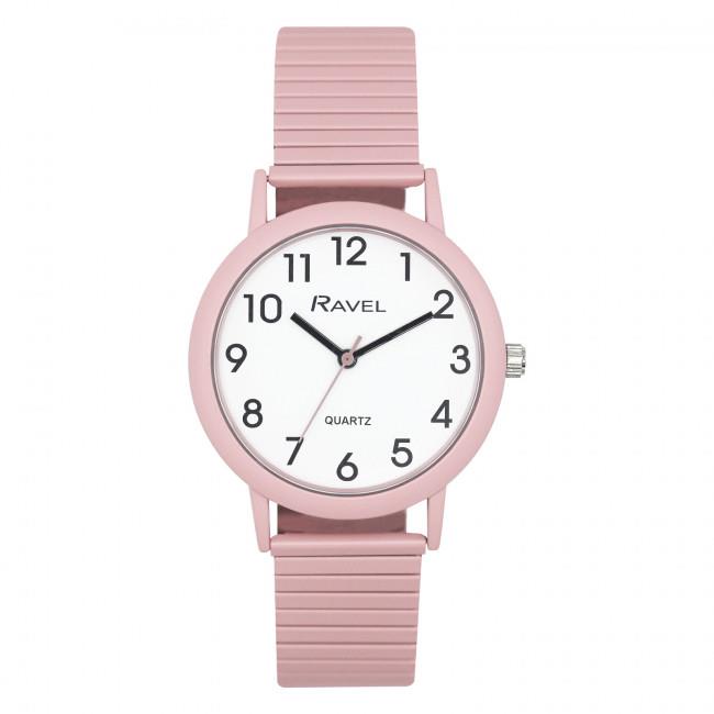 Ravel Unisex Large Size Pastel Coloured Expander Bracelet Watch Available Multiple Colour