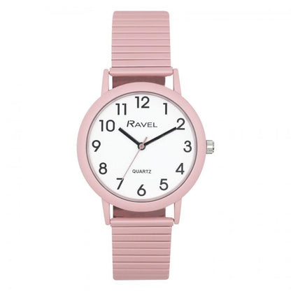 Ravel Unisex Large Size Pastel Coloured Expander Bracelet Watch Available Multiple Colour