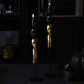 Black and Gold Set of 2 Magic Spell Candlesticks