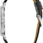 Bulova Mens White Dial Analogue Display Black Leather Strap Watch 96A133