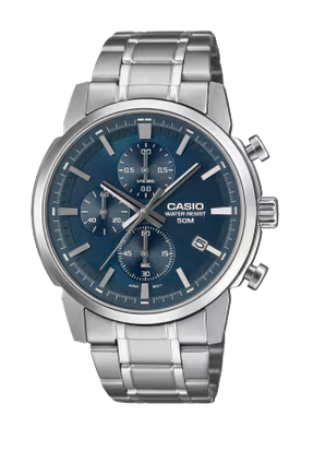 Casio Mens Blue Dial Chronograph Watch