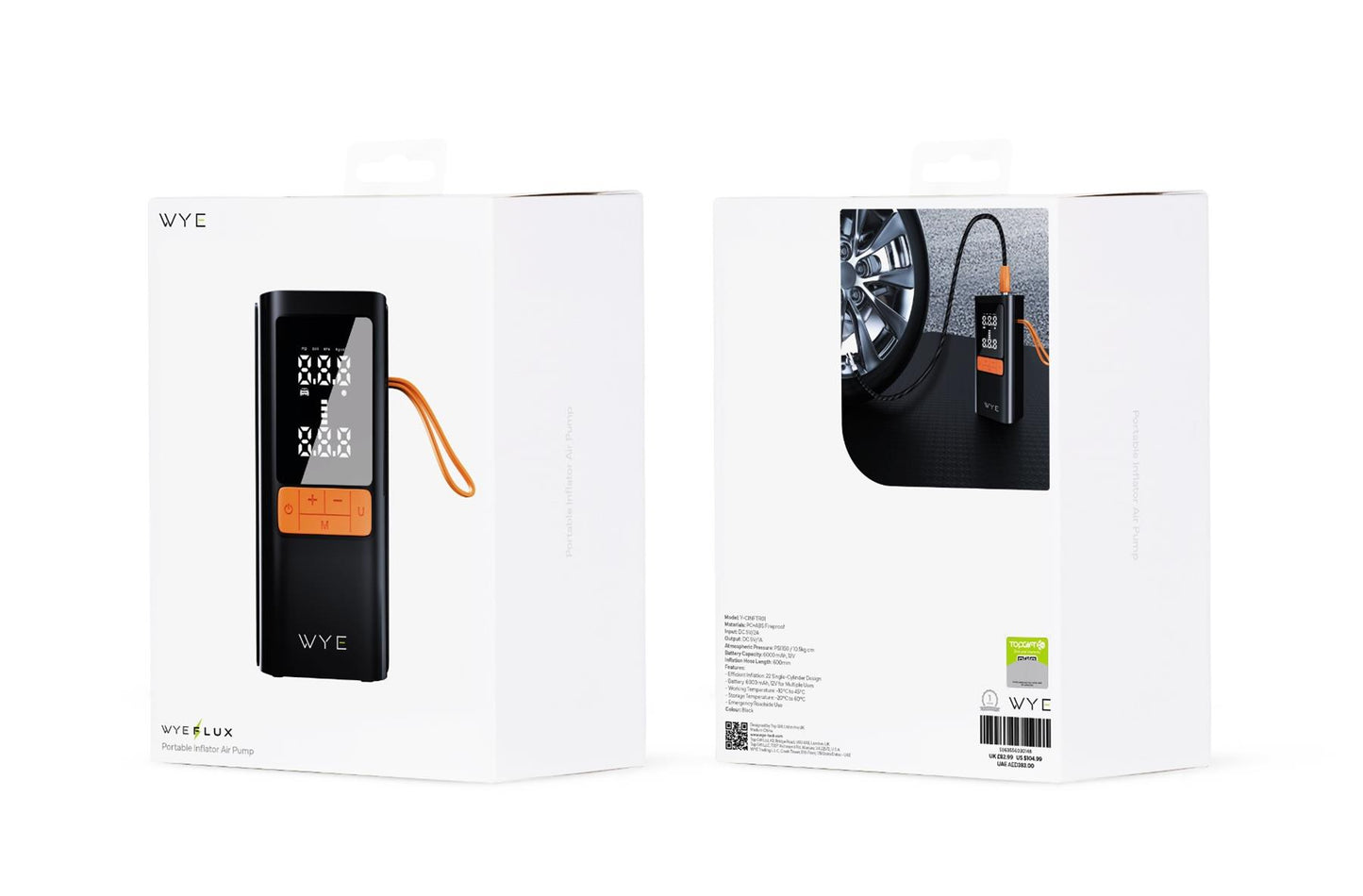 Wyeflux Portable Inflator Air Pump | Car, Bike, Inflatable Pools