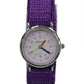 Olivia Children's Girls Analogue Quartz Time Teacher Watch with Purple Velcro Strap TOC155  - CLEARANCE NEEDS RE-BATTERY