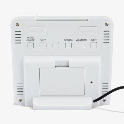 Acctim Wyndham Display Black 6 in 1 Barometric Weather Station with Outdoor Sensor Temperature Humidity Alarm Clock