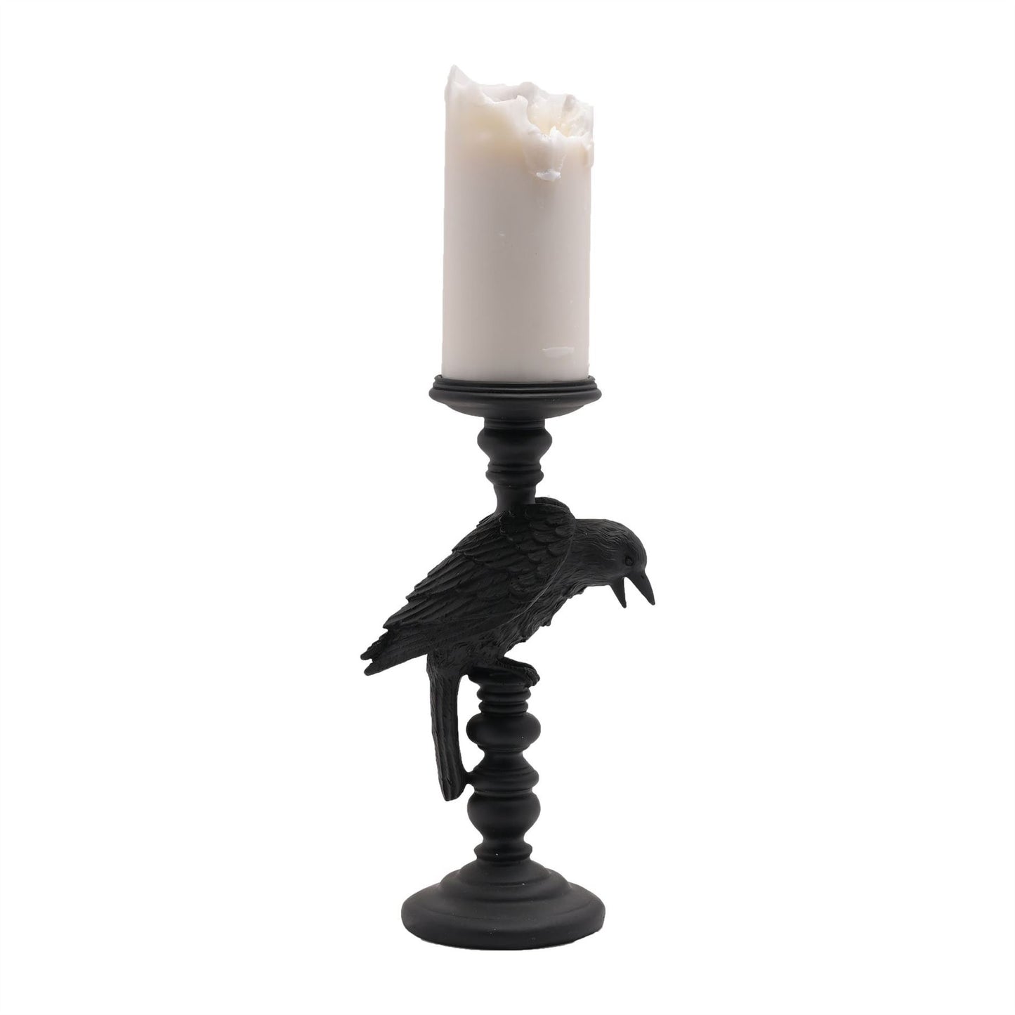 Black Crow Pillar Candle Holder