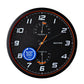 Rhythm Wall Clock Black Analog Thermometer Hygrometer