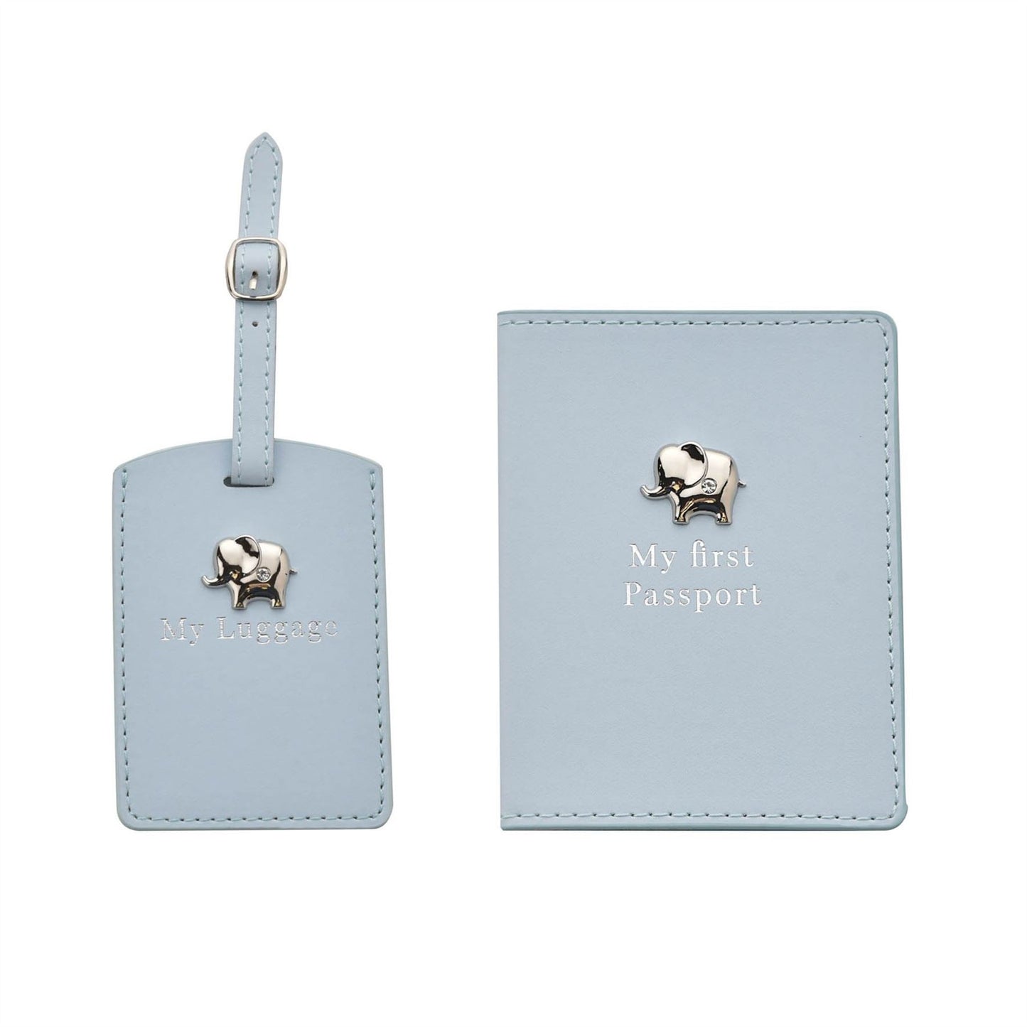 Bambino Passport Holder and Luggage Tag Set - Blue