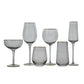 Hestia Set of 2 Grey Wine Glasses with Gold Rim