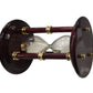 Miniature Clock 15cm Solid Matt Brown Wooden Gold Plated Large Hourglass Sand Timer IMP807