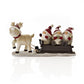 Gnomes in Sleigh with Reindeer Figurine