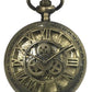 Mens & Ladies Mechanical Hand Winding Half Hunter Steampunk Bronze Pocket Watch