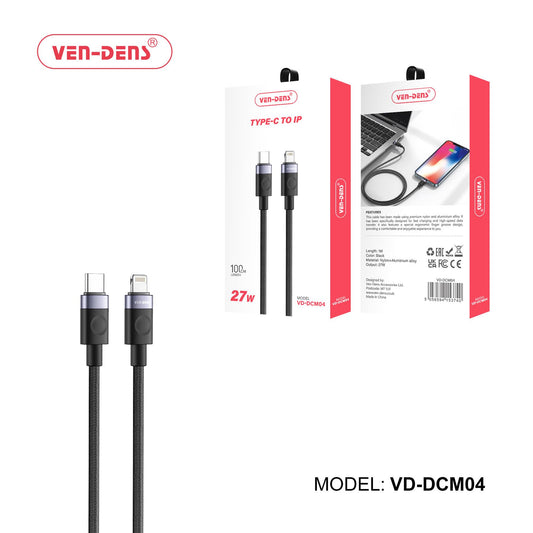 Ven-Dens 27W USB C To Lightning Charging Cable