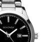 Sekonda Women's Dated Black Dial with Silver Stainless Steel Bracelet Watch - 40364