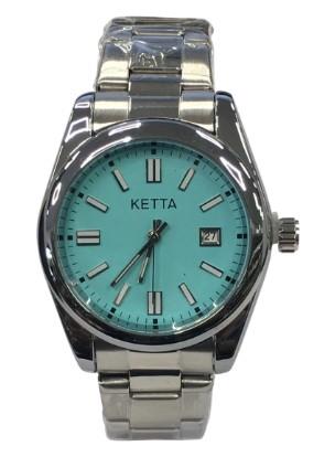 Ketta Mens Basic Dated Dial Silver Metal Bracelet Strap Watch Available Multiple Colours