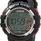 Lorus Mens Ladies Sports Chronograph Digital Black Rubber Strap Watch R2317KX9