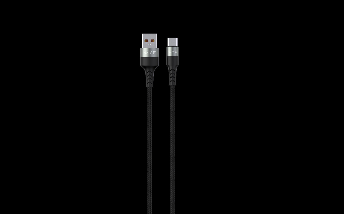 Wyeflow Braided USB-A to USB-C Fast Charging & Data Cable 1m