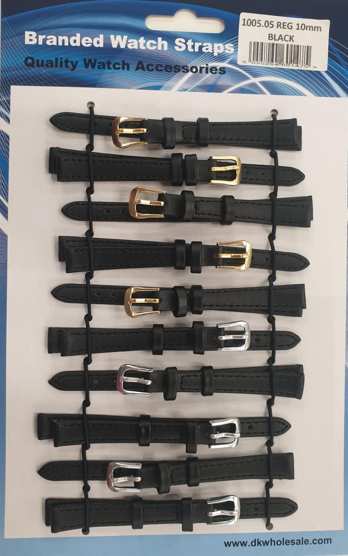 Leather Black Watch Straps Pk10 Available sizes 10mm To 24mm 1005.05