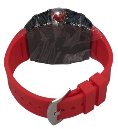 New Rubber Gents Black Screw Fashion Quartz Movement Dated Skeleton Clear Dial Rubber Strap Watch Available Multi Colour NY London