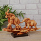 Naturecraft Wood Effect Resin Figurine - Elephant Family