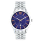 Sekonda Mens Dated Round Blue Dial Stainless Steel Bracelet Watch 1197