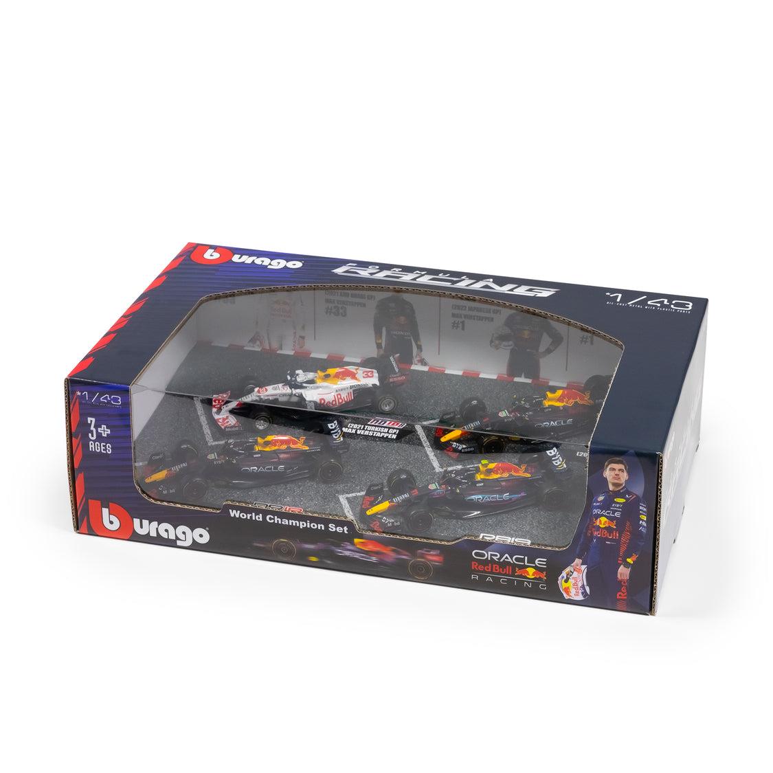 1:43 F1 RED BULL RACING 4Pk MAX VERSTAPPEN CHAMPION SET