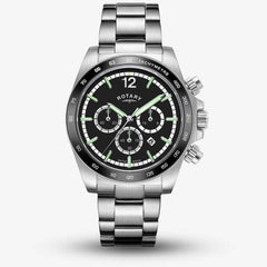 Rotary Henley Black Dial Men's 41mm Chronograph Watch