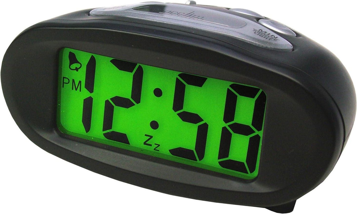 Acctim  Eclipse Dual Power Solar Alarm Clock, Black