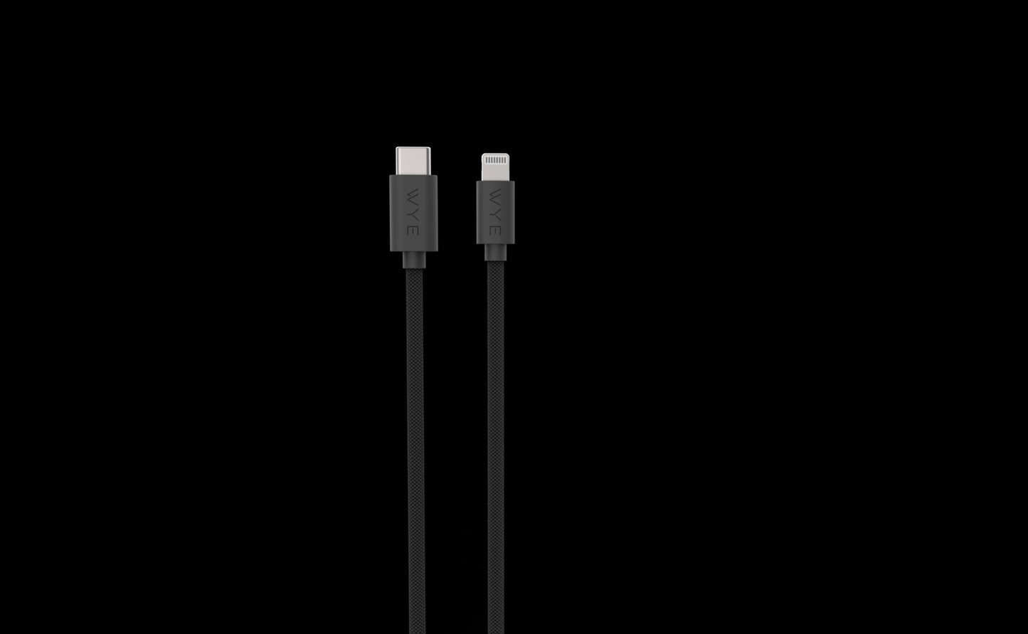 WYE USB-C to 8-Pin Fast Charging & Data Cable 3m