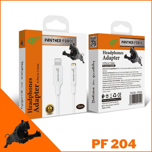 Panther Force Headphones Adapter - 8 pin to 3.5mm