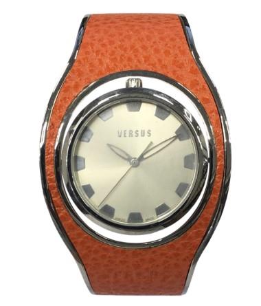 Versus Versace Ladies Fashion Rotate face Half Band Cuff Metal Bracelet Strap watch Available Multi Colour - CLEARANCE NEEDS RE-BATTERY