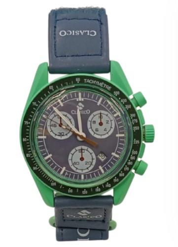 Clasico Mens Ladies Mission to Mars Water Resistant Dated Dial Velcro Nylon Strap Watch Available Multiple Colour