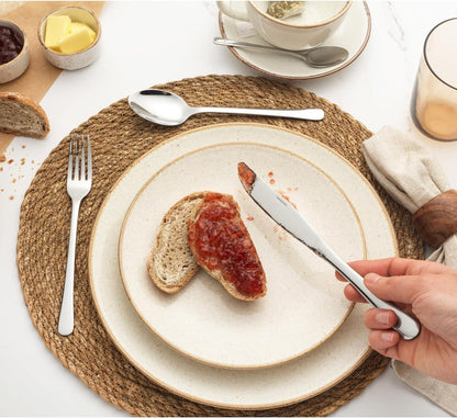 Salter 16Pcs Bakewell 18/0 Stainless Steel Cutlery Set - Forks, Knives, Dessert Spoons & Teaspoons