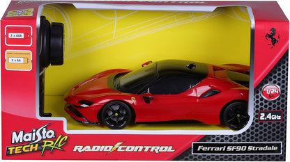 Maisto Tech R/C 1:24 Scale 2.4 GHz Ferrari SF90 Stradale Red Car