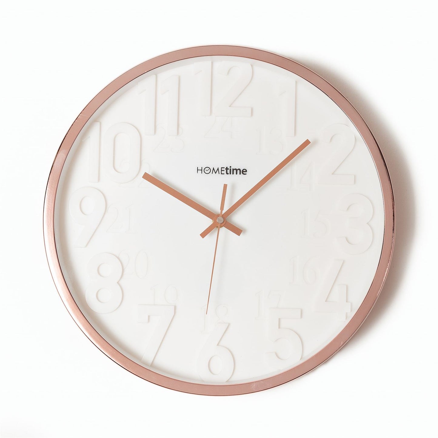 Hometime Round 3D Numbers Wall Clock Rose Gold 35cm