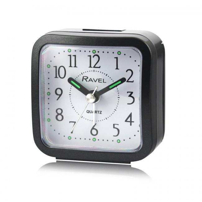 Ravel Rectangular Mini Bedside Quartz Alarm Clock RC043 Available Multiple Colour