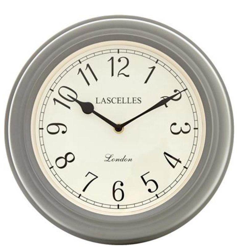 LASCELLES CLASSIC WALL CLOCK GREY