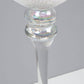 Set of 3 Clear Glass Goblet Style Candle Holders