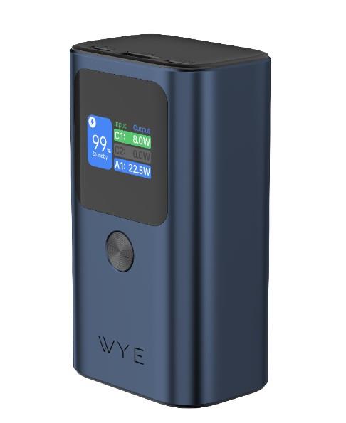 WYEFLUX High Speed Charging Mini Power Bank With LED Display 10K mAh - Dark Blue