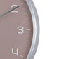 Hometime Round Metal Wall Clock 12" - Silver with Blush Dial