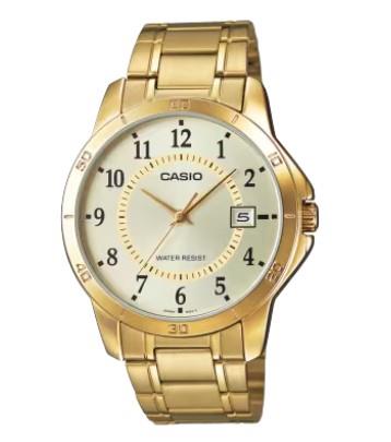 Casio Mens Basic Water resistant Dated Dial Stainless Steel Watch Available Multi Color