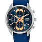 Lorus Mens Urban Chronograph Dated Blue Dial Blue Nylon Strap Watch RM357GX9 BRAND NEW BUT NEEDS BATTERY