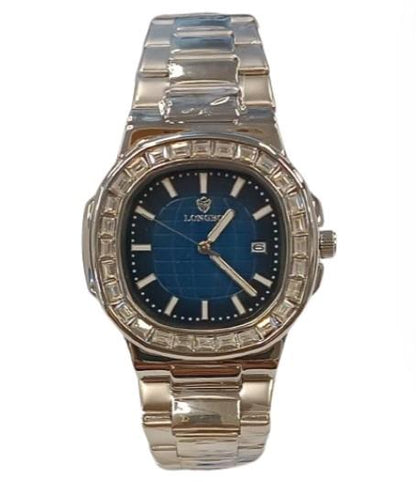 Longbo Mens Dated Quartz Movement Dial Waterproof Stainless Steel Watch Available Multiple Colour