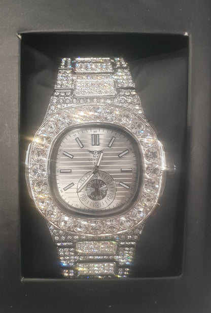 NY LONDON GENTS BLING WATCH PI-7644 Available Multiple Colour