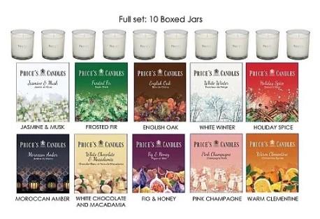 Price's Autumn Winter The Luxury Collection Candle (Set 10) Jar