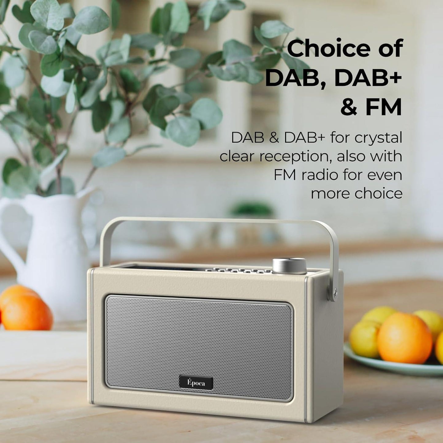 Epoca i-box Retro DAB/FM Radio with Bluetooth - Cream