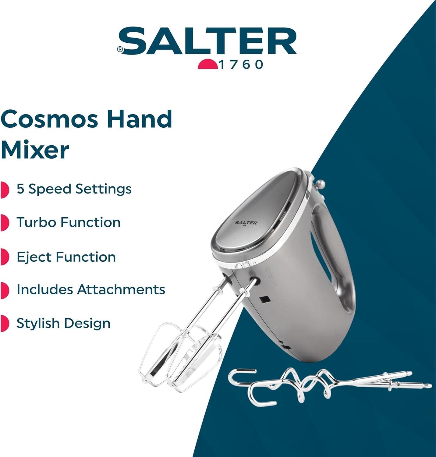 Salter Cosmos Electric Hand Mixer 300W