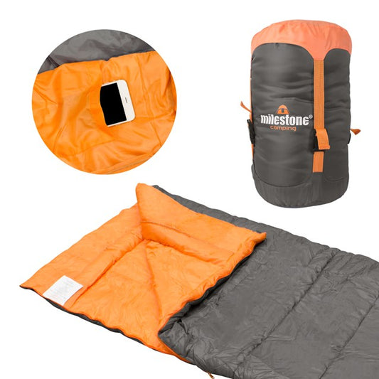 Milestone Single Envelope Sleeping Bag - 400gsm - 3 Seasons (Carton of 6)