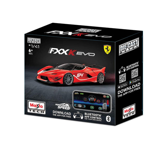 Maisto Mini Metal Die-Cast Bluetooth RC Remote Control Ferrari FXX-K Evo 1/41 Scale