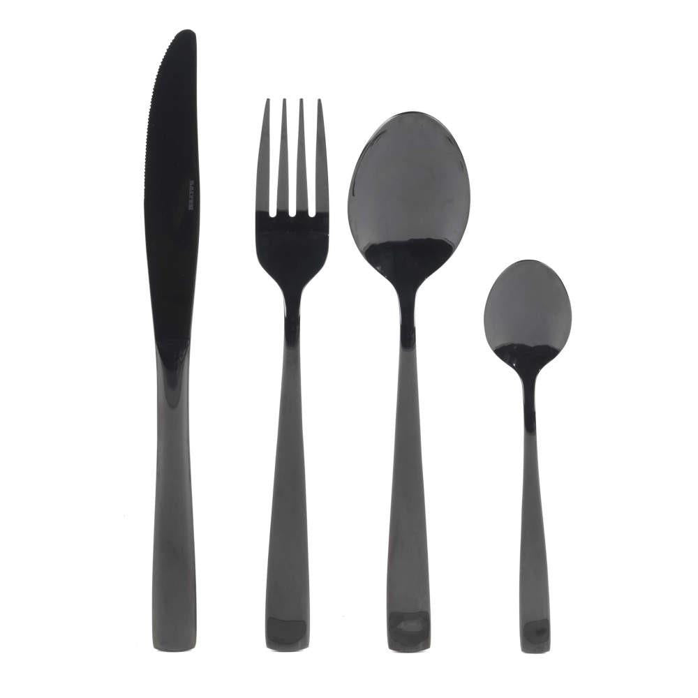 Salter Regar 16 piece Cutlery Set - Black